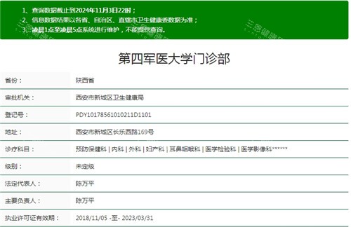 西京医院卫健委资质截图