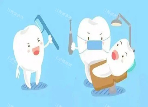 仙桃源博士口腔牙齿检查卡通示意图